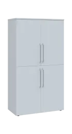 LXN 4 - 84D kancelářská skříň, 4-dveřová, 1450x800x400, bílá