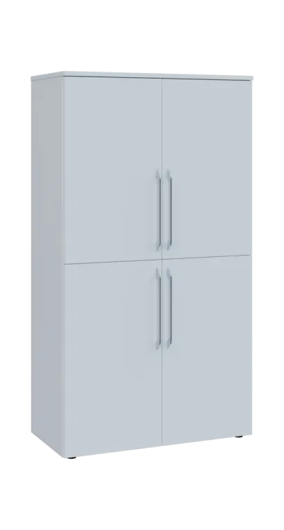LXN 4 - 84D kancelářská skříň, 4-dveřová, 1450x800x400, bílá