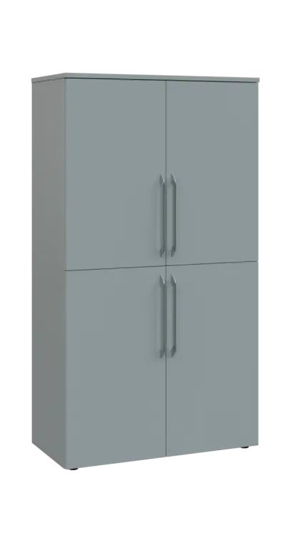 LXN 4 - 84D kancelářská skříň, 4-dveřová, 1450x800x400, šedá