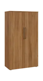 LXN 4 - 8D kancelářská skříň, 2-dveřová, 1450x800x400, ořech světlý