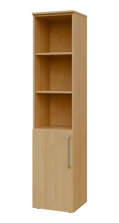 LXN 5 - 4DN3 kancelářská skříň, 1-dveřová/nika, levá, 1800x400x400, javor horský