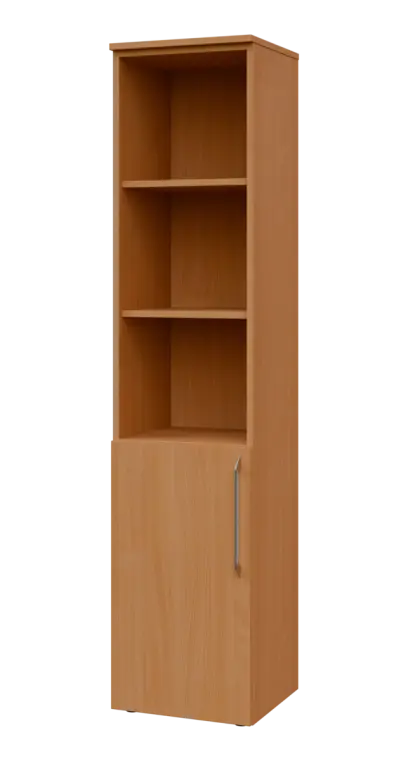 LXN 5 - 4DN3 kancelářská skříň, 1-dveřová/nika, levá, 1800x400x400, buk royal