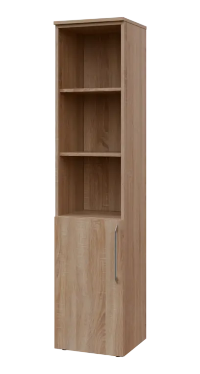 LXN 5 - 4DN3 kancelářská skříň, 1-dveřová/nika, levá, 1800x400x400, dub bardolino