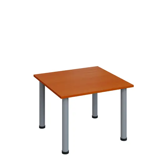 G-43 Konferenční stolek 700 x 700 mm, deska 18 mm, třešeň šumavská / nohy stříbrné RAL9006