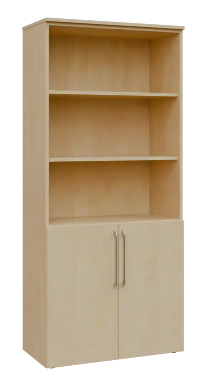 LXN 5 - 8DN3 kancelářská skříň, 2-dveřová/nika, 1800x800x400, bříza světlá