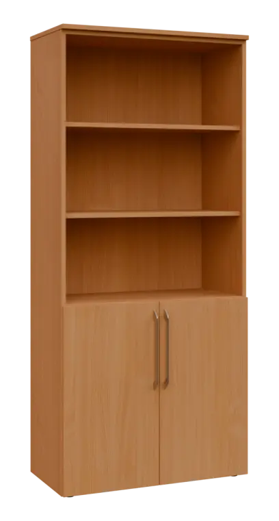 LXN 5 - 8DN3 kancelářská skříň, 2-dveřová/nika, 1800x800x400, buk royal