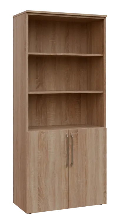 LXN 5 - 8DN3 kancelářská skříň, 2-dveřová/nika, 1800x800x400, dub bardolino