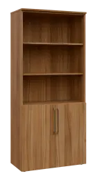 LXN 5 - 8DN3 kancelářská skříň, 2-dveřová/nika, 1800x800x400, ořech světlý