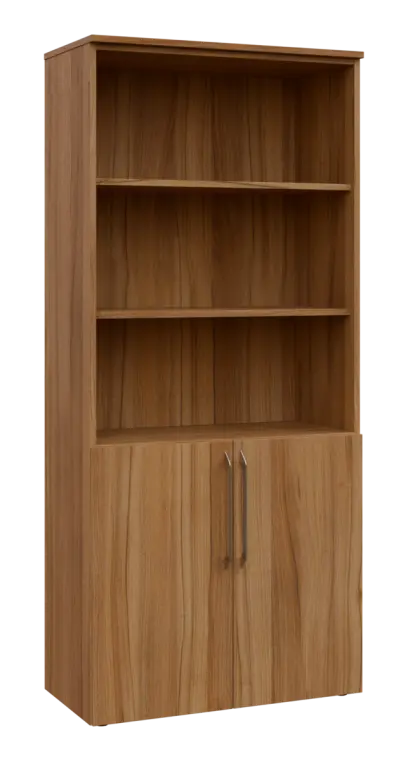 LXN 5 - 8DN3 kancelářská skříň, 2-dveřová/nika, 1800x800x400, ořech světlý