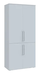 LXN 5 - 84D kancelářská skříň, 4-dveřová, 1800x800x400, bílá
