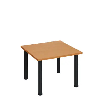 G-43 Konferenční stolek 700 x 700 mm, deska 25 mm, buk royal / nohy černé RAL9005