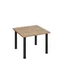 G-43 Konferenční stolek 700 x 700 mm, deska 25 mm, dub bardolino / nohy černé RAL9005