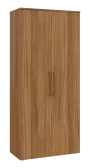 LXSR 5 - 81 šatní skříň, 2-dveřová, výsuvné ramínko, 1800x800x400, ořech světlý