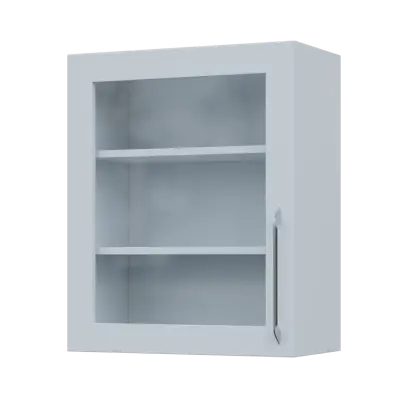 LXH - 6S horní skříňka, 1-dveřová, prosklená, levá, 730x600x300, bílá