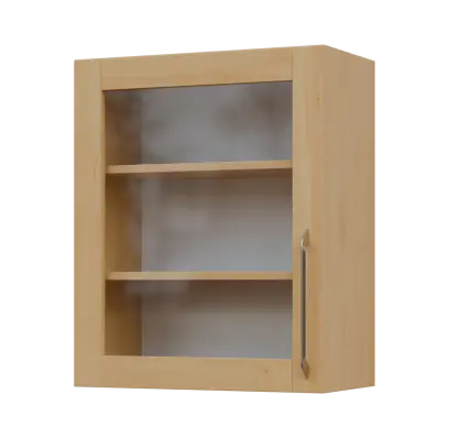 LXH - 6S horní skříňka, 1-dveřová, prosklená, levá, 730x600x300, javor horský