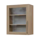 LXH - 6S horní skříňka, 1-dveřová, prosklená, levá, 730x600x300, dub bardolino