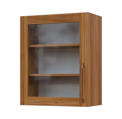 LXH - 6S horní skříňka, 1-dveřová, prosklená, levá, 730x600x300, ořech světlý