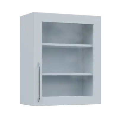 LXH - 6S horní skříňka, 1-dveřová, prosklená, pravá, 730x600x300, bílá