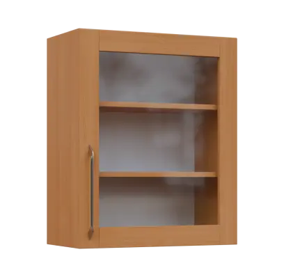 LXH - 6S horní skříňka, 1-dveřová, prosklená, pravá, 730x600x300, buk royal