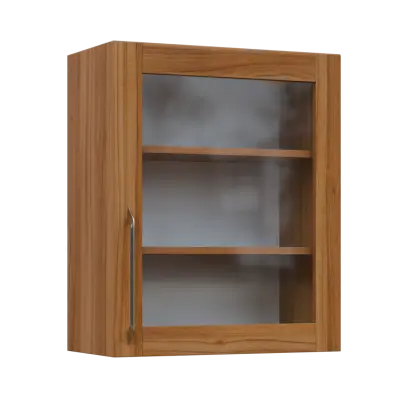 LXH - 6S horní skříňka, 1-dveřová, prosklená, pravá, 730x600x300, ořech světlý