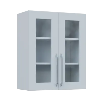 LXH - 6S2 horní skříňka, 2-dveřová, prosklená, 730x600x300, bílá