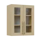 LXH - 6S2 horní skříňka, 2-dveřová, prosklená, 730x600x300, bříza světlá