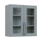LXH - 7S horní skříňka, 2-dveřová, prosklená, 730x700x300, šedá
