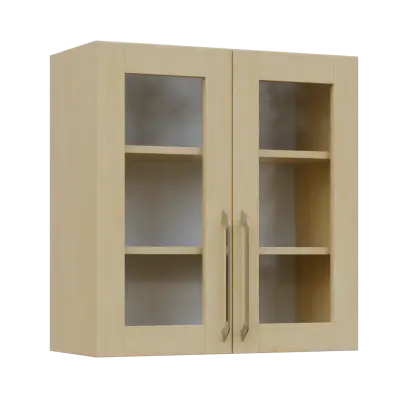 LXH - 7S horní skříňka, 2-dveřová, prosklená, 730x700x300, bříza světlá