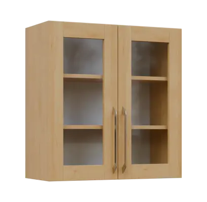 LXH - 7S horní skříňka, 2-dveřová, prosklená, 730x700x300, javor horský