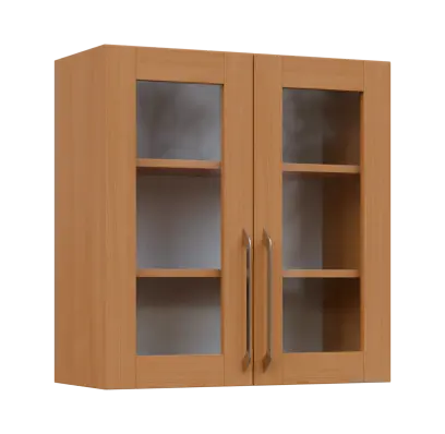 LXH - 7S horní skříňka, 2-dveřová, prosklená, 730x700x300, buk royal