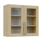 LXH - 8S horní skříňka, 2-dveřová, prosklená, 730x800x300, bříza světlá