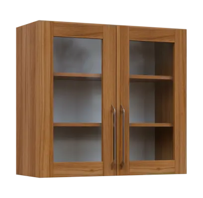 LXH - 8S horní skříňka, 2-dveřová, prosklená, 730x800x300, ořech světlý