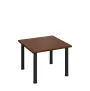 G-43 Konferenční stolek 700 x 700 mm, deska 25 mm, ořech královský / nohy černé RAL9005