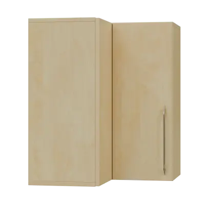 LXHRD - 6 horní skříňka, rohová, 1-dveřová, levá, 730x600x600, bříza světlá