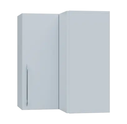 LXHRD - 6 horní skříňka, rohová, 1-dveřová, pravá, 730x600x600, bílá