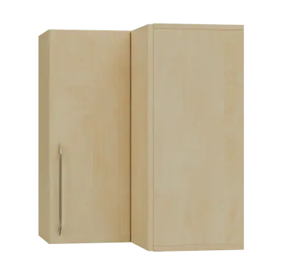 LXHRD - 6 horní skříňka, rohová, 1-dveřová, pravá, 730x600x600, bříza světlá