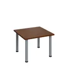 G-43 Konferenční stolek 700 x 700 mm, deska 25 mm, ořech královský / nohy stříbrné RAL9006