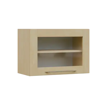 LXHV - 64S horní skříňka, výklop, prosklená, 414x600x300, bříza světlá