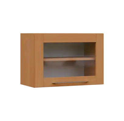 LXHV - 64S horní skříňka, výklop, prosklená, 414x600x300, buk royal