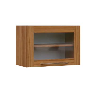 LXHV - 64S horní skříňka, výklop, prosklená, 414x600x300, ořech světlý