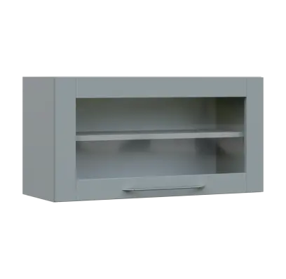 LXHV - 84S horní skříňka, výklop, prosklená, 414x800x300, šedá