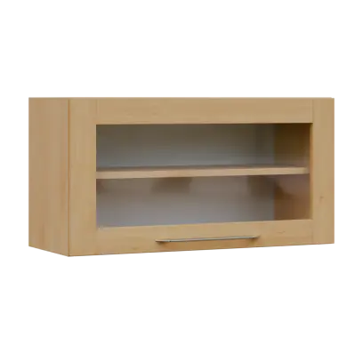 LXHV - 84S horní skříňka, výklop, prosklená, 414x800x300, javor horský