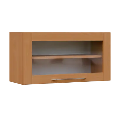 LXHV - 84S horní skříňka, výklop, prosklená, 414x800x300, buk royal