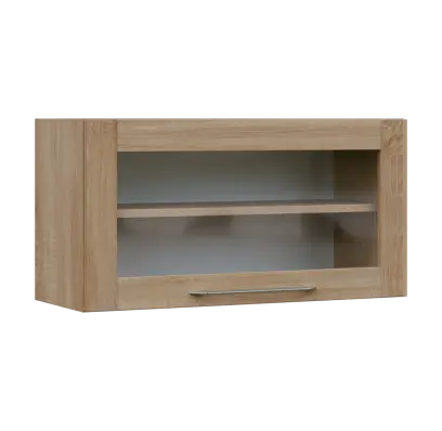 LXHV - 84S horní skříňka, výklop, prosklená, 414x800x300, dub bardolino