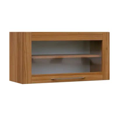 LXHV - 84S horní skříňka, výklop, prosklená, 414x800x300, ořech světlý