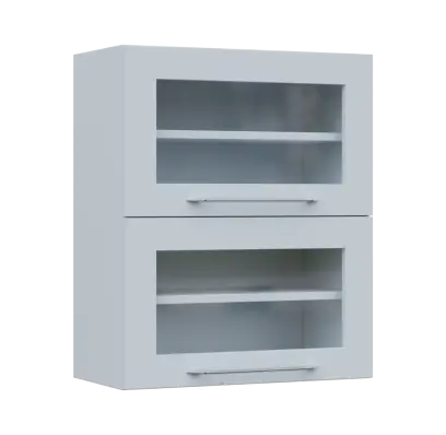 LXHVV - 6S horní skříňka, 2 výklopy, prosklená, 730x600x300, bílá