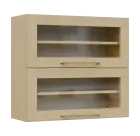 LXHVV - 8S horní skříňka, 2 výklopy, prosklená, 730x800x300, bříza světlá