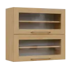 LXHVV - 8S horní skříňka, 2 výklopy, prosklená, 730x800x300, javor horský