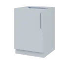 LXS - 6D spodní skříňka, 1-dveřová, levá, 870x600x600, bílá