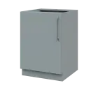 LXS - 6D spodní skříňka, 1-dveřová, levá, 870x600x600, šedá